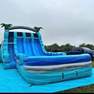 #L 45 x w 18 x 25  hft Blue Paradise 25‑Foot Inflatable Water Slide