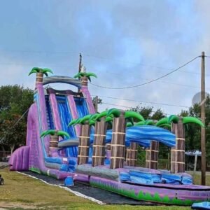 #L 46 x w 15 x 25 hft Tropical Splash 25‑Foot Inflatable Water Slide