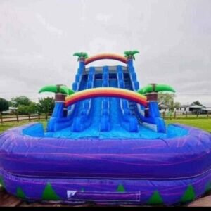 #Rainbow Tropic 25‑Foot Inflatable Water Slide L 45 x w 15 x 25 hft
