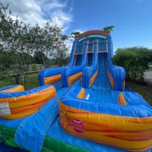 #L 45 x w 15 x 22 hft Sunset Splash 22‑Foot Inflatable Water Slide